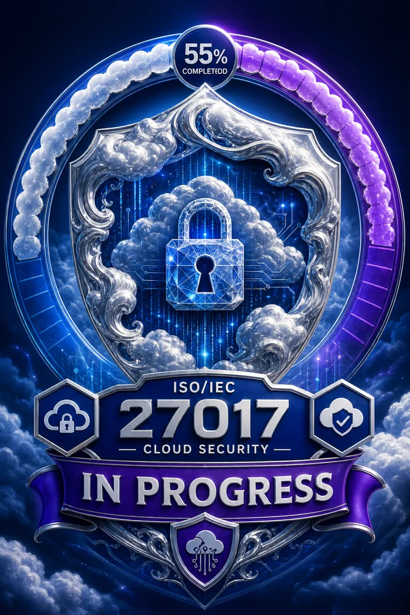 ISO/IEC 27017 — Cloud Security Controls, certification in progress