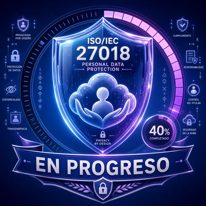 ISO/IEC 27018 — Protección de Datos Personales en la Nube Pública, certificación en progreso